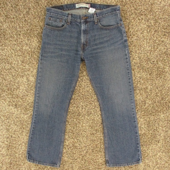 Levi's Jeans Men's 36x32‎ Dark Wash 527 Low Boot Cut 100% Cotton Denim - Picture 1 of 8